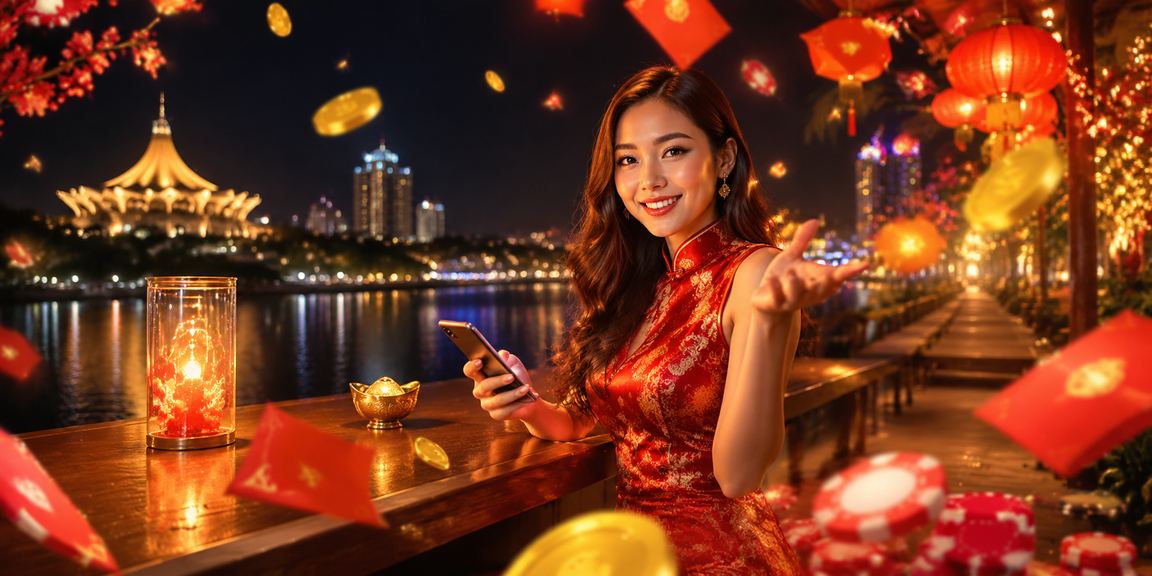 Paparan bonus sampul merah melalui aplikasi mudah alih di Kuching